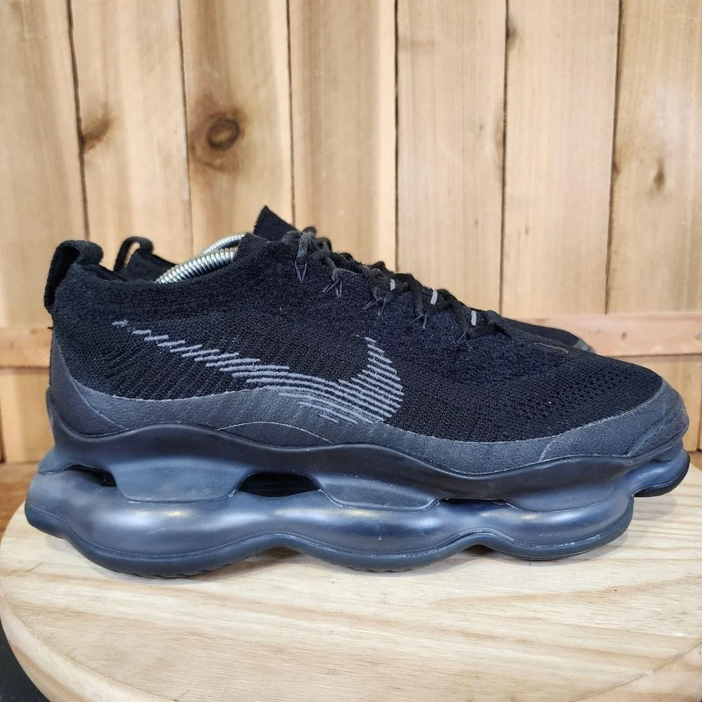 Nike Air Max Scorpion Flyknit Shoes Mens 11 Triple Black Running Sneakers